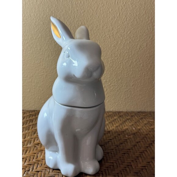 Threshold Porcelain Bunny Cookie Jar With Gold Ears - Picture 1 of 8